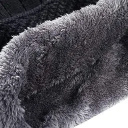 FLEXCYCAP Men Solid Woollen Beanie and Scarf image 4