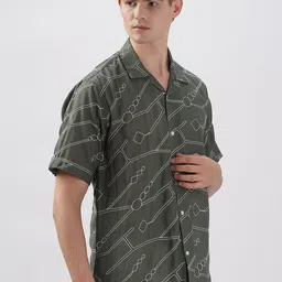 Vestirio Men Relaxed Opaque Printed Casual Shirt image 4