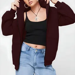 LECOWAR Women Fleece Longline Open Front Jacket-picture-26