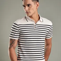 Tommy Hilfiger Men Striped Polo Collar Cotton T-shirt image 2
