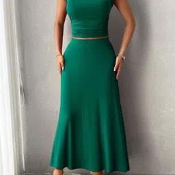 StyleCast Round Neck Top With Skirt Co-Ords-image-82