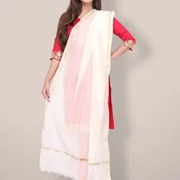Dupatta Bazaar Tasselled Border Silk Dupatta With Zari-image-72