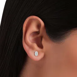 Crash.Club By CKC Women 18KT White Gold Diamond Stud Earrings -0.82g-picture-19