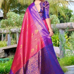 jayant creation Pink Art Silk Barasi Sarees image 2
