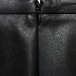 MANGO Mid-Rise Faux Leather Trim Midi Flared Skirt image 2