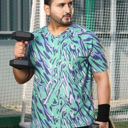Instafab Plus Abstract Printed V-Neck Short Sleeves Regular Fit T-Shirt-picture-44
