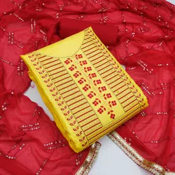 HERE&NOW Embroidered Unstitched Dress Material-picture-37