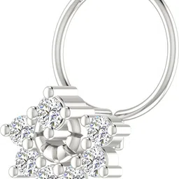 avsar Kimaya 18kt Diamond White Gold Nose Wire image 2