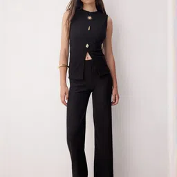 Trendyol Embellished Round Neck Sleeveless Top With Trouser-picture-39
