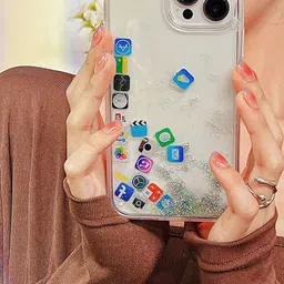 CASE CREATION Women Liquid Glitter Case iPhone 7 Bumper Case Mobile Accessories image 2