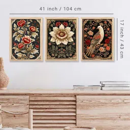 walllane Traditional Wall Art With Frame Home Decor Wall Painting For Living Room Office Bedroom image 3