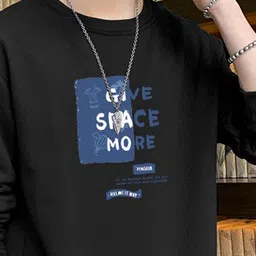 StyleCast x Revolte Men Typography Printed Round Neck Sweatshirt image 3