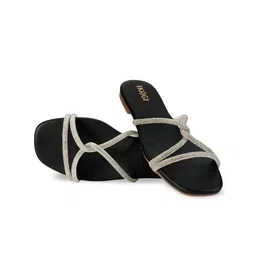 IKAGI Women Embellished Open Toe Flats image 3