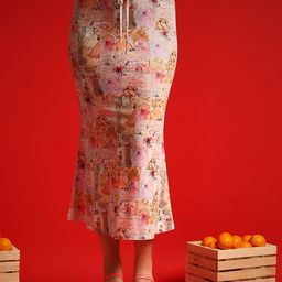 TANDUL Floral Printed High Rise A-Line Midi Skirt-picture-20