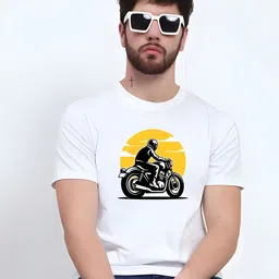 KaamBhari Graphic Printed Round Neck Regular Fit Cotton T-shirt image 3