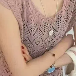 KPOP Wo,en Self Design Sleeveless Linen Top image 2