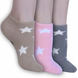 Dollar Women Pack Of 3 Patterned Ankle-Length Socks-image-12