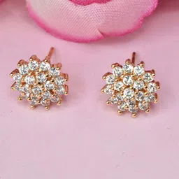 MEIRA JEWELLERY Artificial Stones Studded Floral Studs-picture-24