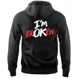 Cloroot Men Printed Hooded Sweatshirt image 4