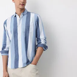 Mast & Harbour Striped Pure Cotton Casual Shirt image 5