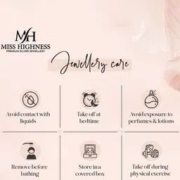 MISS HIGHNESS 92.5 Sterling Silver Rhodium-Plated CZ Studded Heart Shaped Pendants image 5