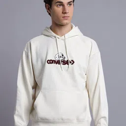 Converse Men Typography Printed Hooded Long Sleeves Casual Sweatshirt image 1