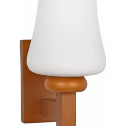 1ST TIME White & White Wood Contemporary Frustum Shaped Wall Lamp image 5