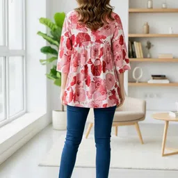 Moda Rapido Women Viscose Rayon Printed Regular Tops image 4