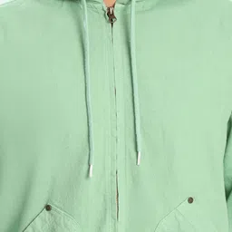 Bene Kleed Men Hooded Solid Lightweight Denim Jacket image 5