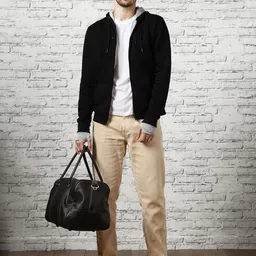 nobero Men Full Sleeve Solid Hooded Sweatshirt image 4