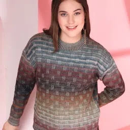 Thirty Threads Women Printed Woollen Pullover image 4