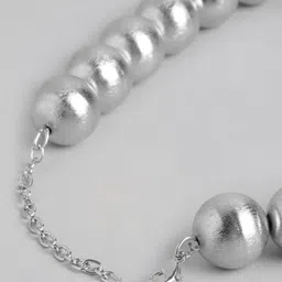 RICHEERA Brass Silver-Plated Necklace image 3