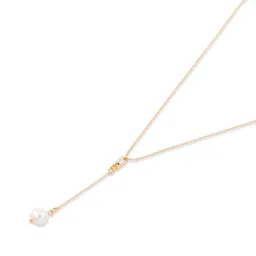 accessorize Accessories 14K Gold-Plated Z Pearl Y-Chain Necklace image 2