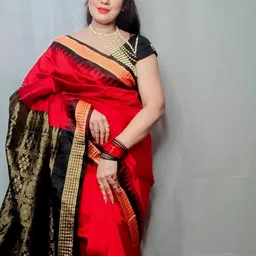 Jatin Fashion Woven Design Zari Art Silk Handloom Sambalpuri Saree image 3