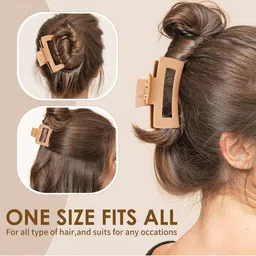 DIVASTRI Women Set of 6 Rectangular Shape Hair Claw Clips image 4