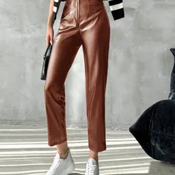 HIGH BUY Women Skinny Fit Pleated Trousers-image-43