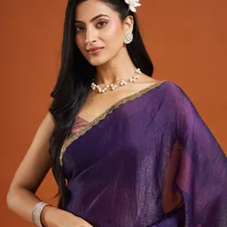 LOROFY Beads and Stones Pure Silk Bomkai silk Saree image 2