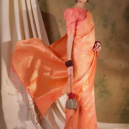 Maroosh Ethnic Motifs Woven Design Zari Designer Banarasi Saree-image-93