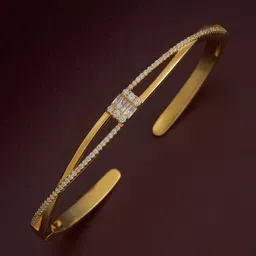 kushal's fashion jewellery Kushal's Fashion JewellerySterling Silver Artificial Stones Gold-Plated Cuff-picture-16