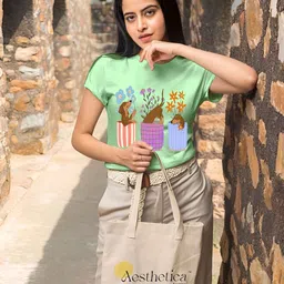 Kasendra Women Graphic Printed Round Neck T-shirt image 2