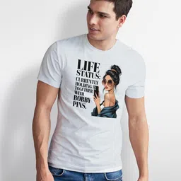 Seekbuylove Men Typography Printed Round Neck Cotton Bio Finish T-shirt-picture-12
