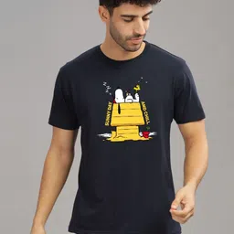 INDISSH Men Graphic Printed Round Neck Cotton T-shirt-picture-9