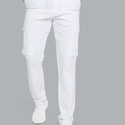 THE BEETEL HOUSE Men Relaxed Straight Leg Easy Wash Cargos Trousers image 1