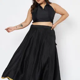 studio rasa Stretchable Halter Neck Saree Blouse image 5