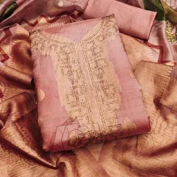 KALINI Organza Unstitched Dress Material-picture-23