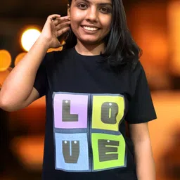 DOGAteens Women Printed Pure Cotton Applique T-shirt-picture-13