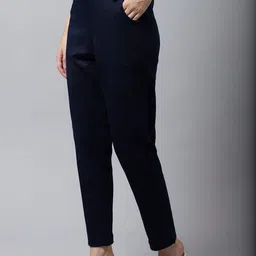 Valles365 by S.C. Women Slim Fit Easy Wash Trousers image 2