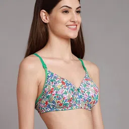 Samvar Green Cotton Non-Wired Non Padded Minimizer Bra image 2