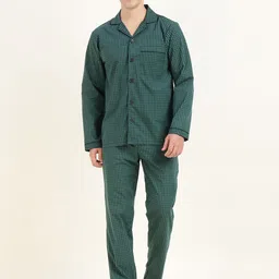 Hancock Men Checked Night suit-image-46