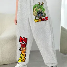 LOCAVESTIR Boys Dragonball Z Anime Printed Mid Rise Joggers image 4